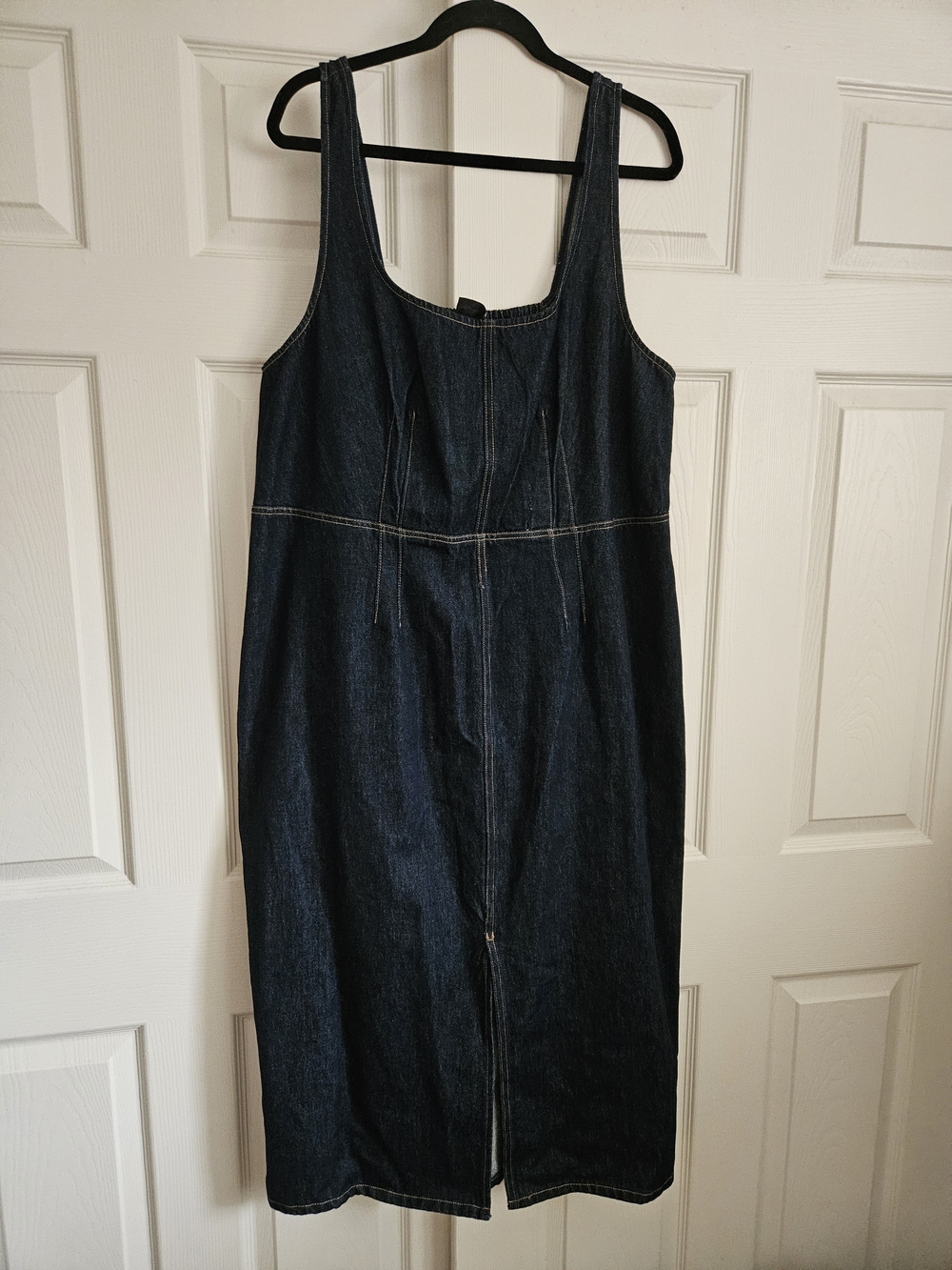 Classic Dark Blue Denim Women's Tank Dress NWT